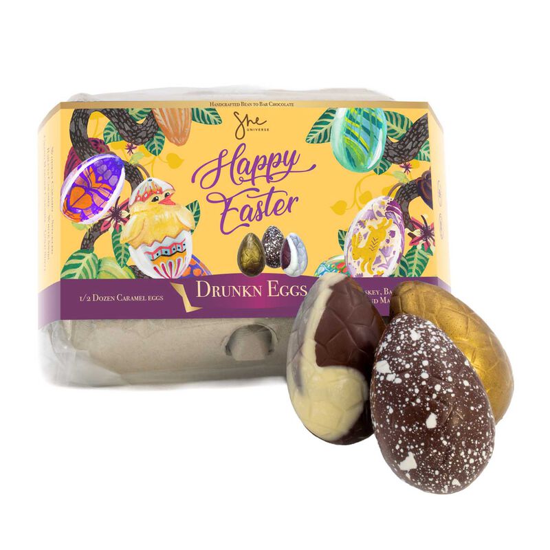 She Universe 1/2 Dozen Drunkn Caramel Easter Eggs 285g image number 0