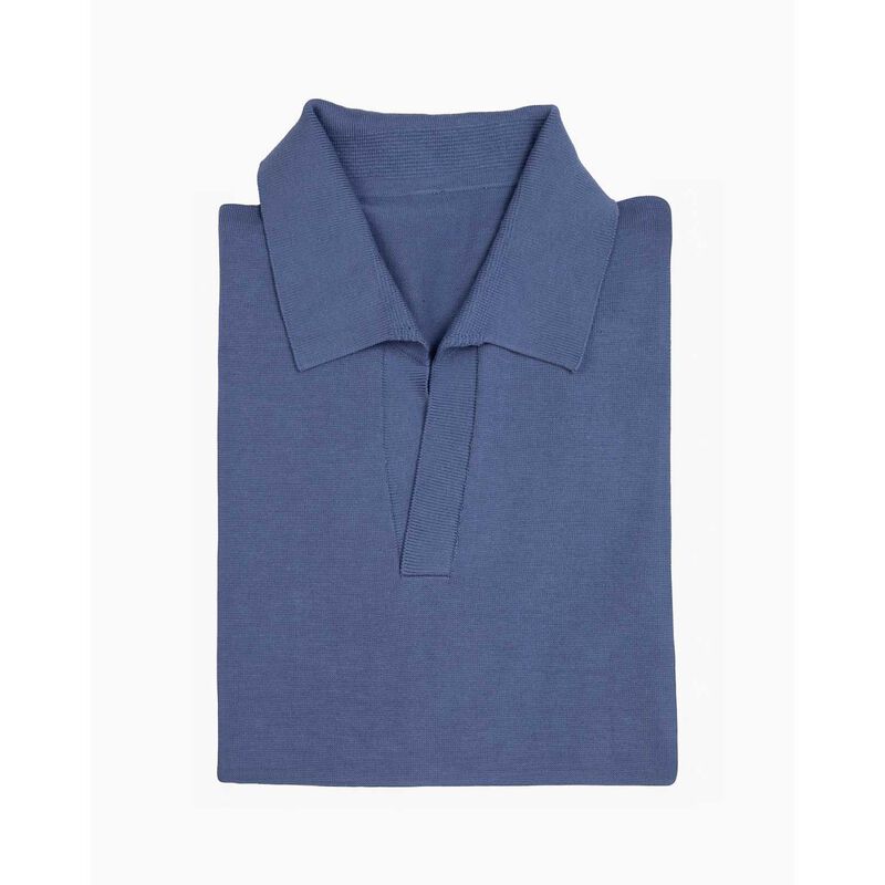 Rembrandt Amalfi China Blue Knitted Polo image number 2