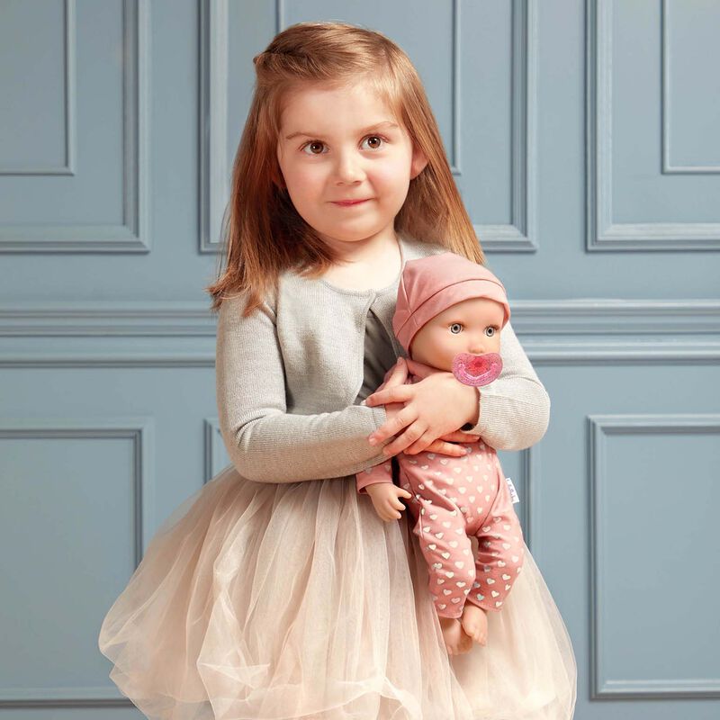Lullababy  14" Doll Pink Heart Pajamas image number 1