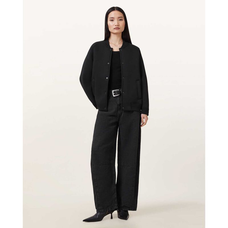 AllSaints Nicola Oversized Bomber Jacket image number 3