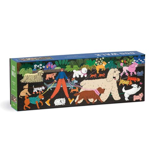 Galison Dog Walk 1000 Piece Panoramic Puzzle