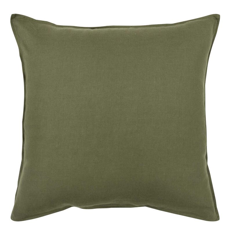 Wallace Cotton Olive Loft Linen European Pillowcase image number 0