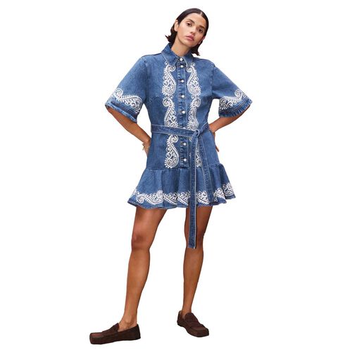 ALÉMAIS Jacones Denim Mini Dress