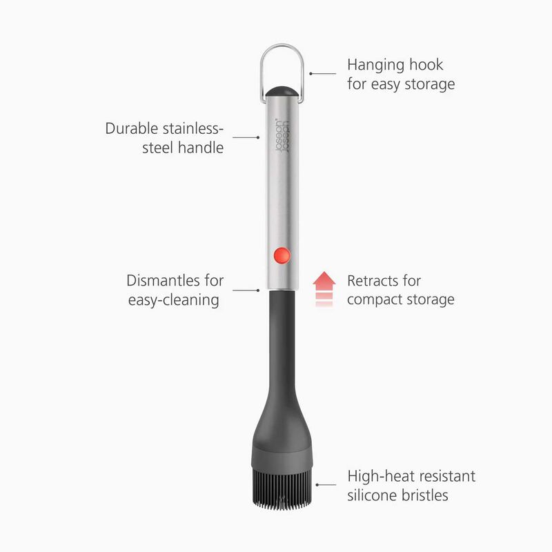 Joseph Joseph Grillout BBQ Silicone Basting Brush With Retractable Head image number 3