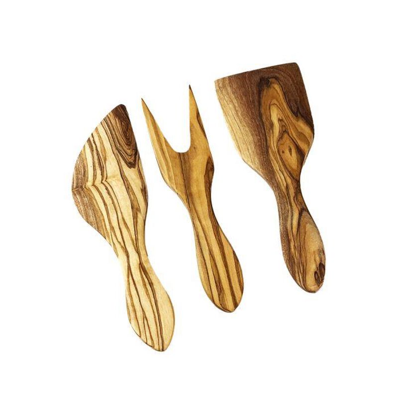 Selbrae House Olive Wood 3 Mini Cheese Tools image number 0