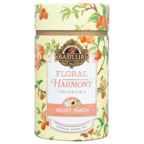 Basilur Floral Harmony Canister Loose Tea 75g - Velvet Peach