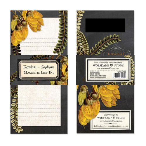 Tanya Wolfkamp Kowhai Flower Magnetic List Pad