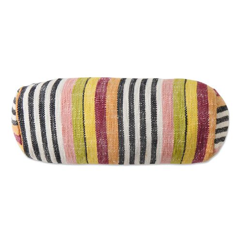 Kip&Co Casablanca Stripe Woven Bolster Cushion
