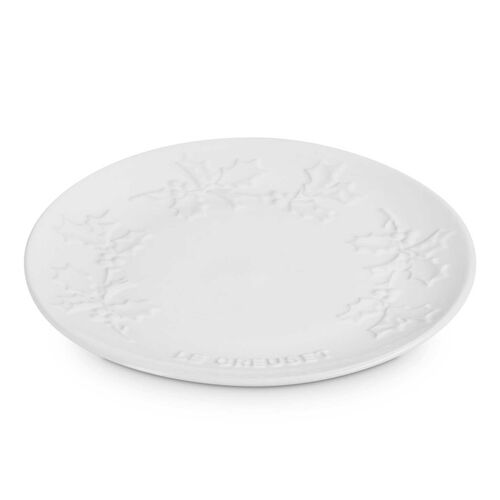 Le Creuset Sphere Plate 19cm Holly - White