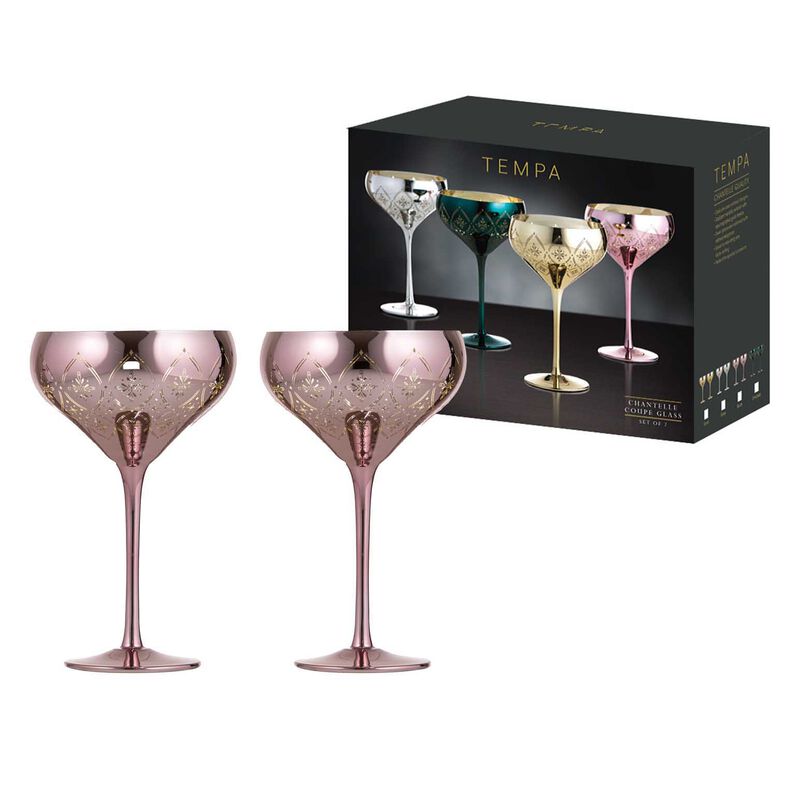Tempa Chantelle Blush 2pk Cocktail Glass image number 1