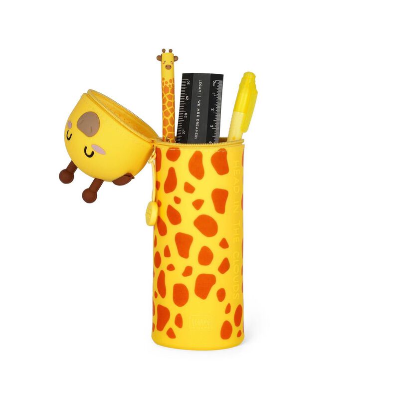 Legami Kawaii 2-In-1 Soft Silicone Pencil Case - Giraffe image number 1