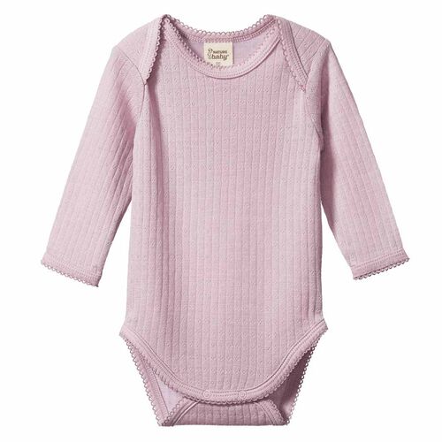 Nature Baby Mer Ess L/S Bodysuit Pointelle