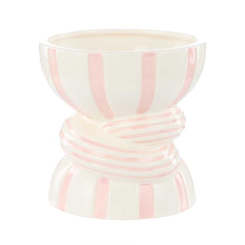 Emporium Lulu Collection Twist Stripe Vase Large - Pink