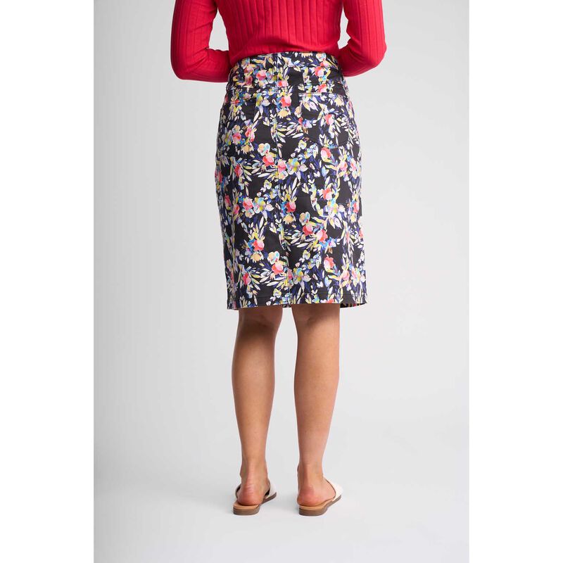 Vassalli Printed Lightweight Skirt With Centre Back Vent image number 1