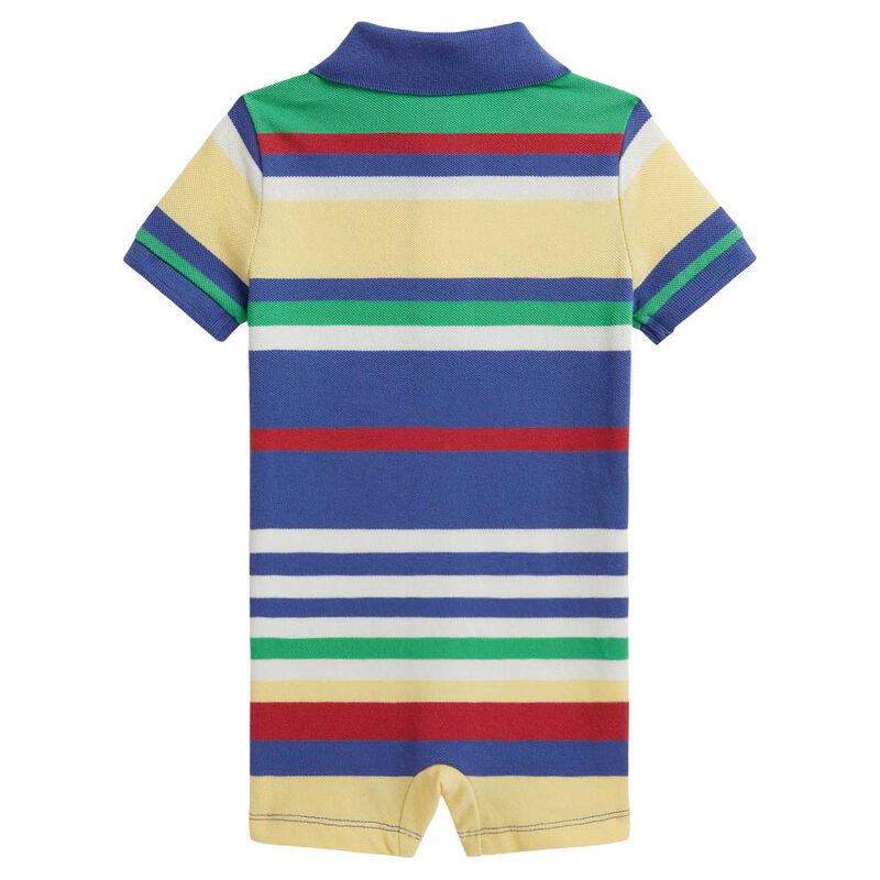 Polo Ralph Lauren Striped Cotton Mesh Polo Shortall 3-12M image number 1
