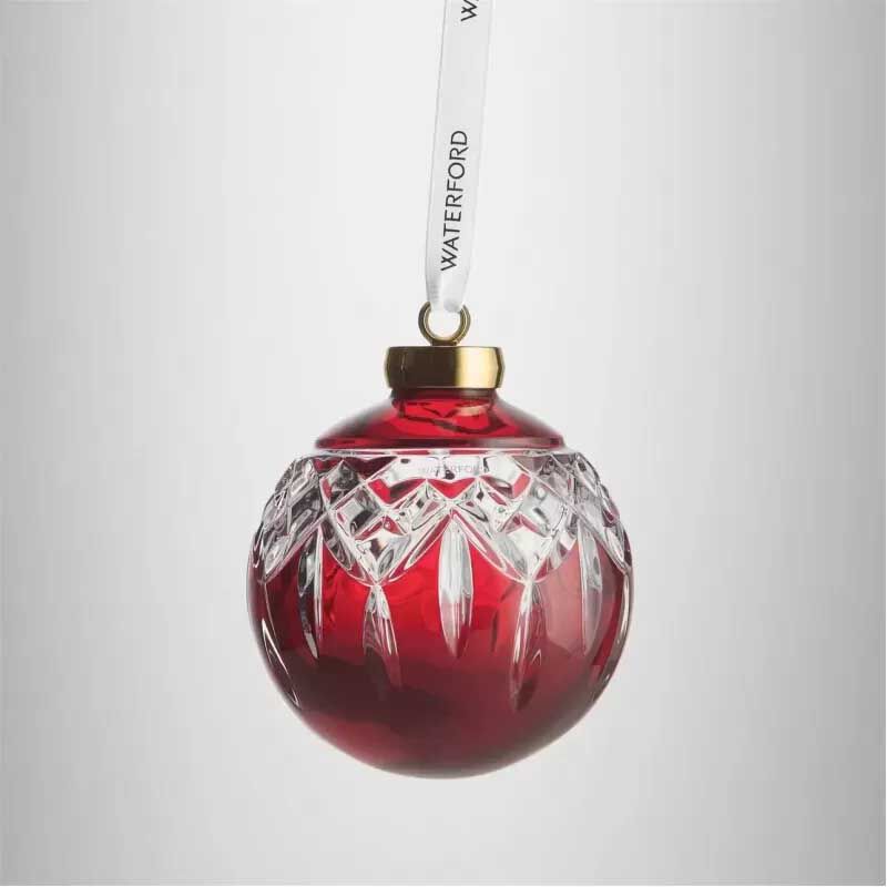 Waterford Lismore Bauble Red Ornament image number 2