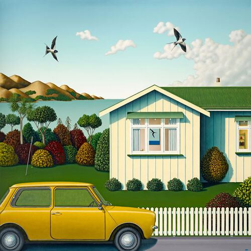 Hamish Allan 1979 Bach With Mini Box Frame 30x30cm