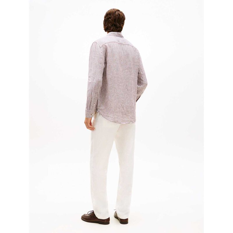 Tommy Hilfiger Regular Fit Bengal Stripe Pure Linen Shirt image number 1