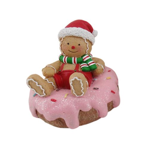 Gingerbread Girl On Iced Doughnut