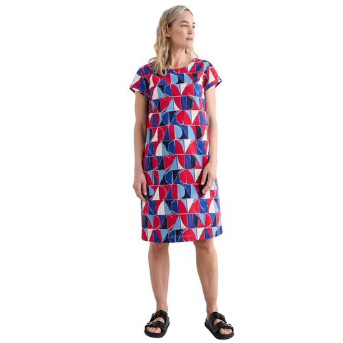Seasalt Cornwall River Cove Dress Sail Geo Scarlet
