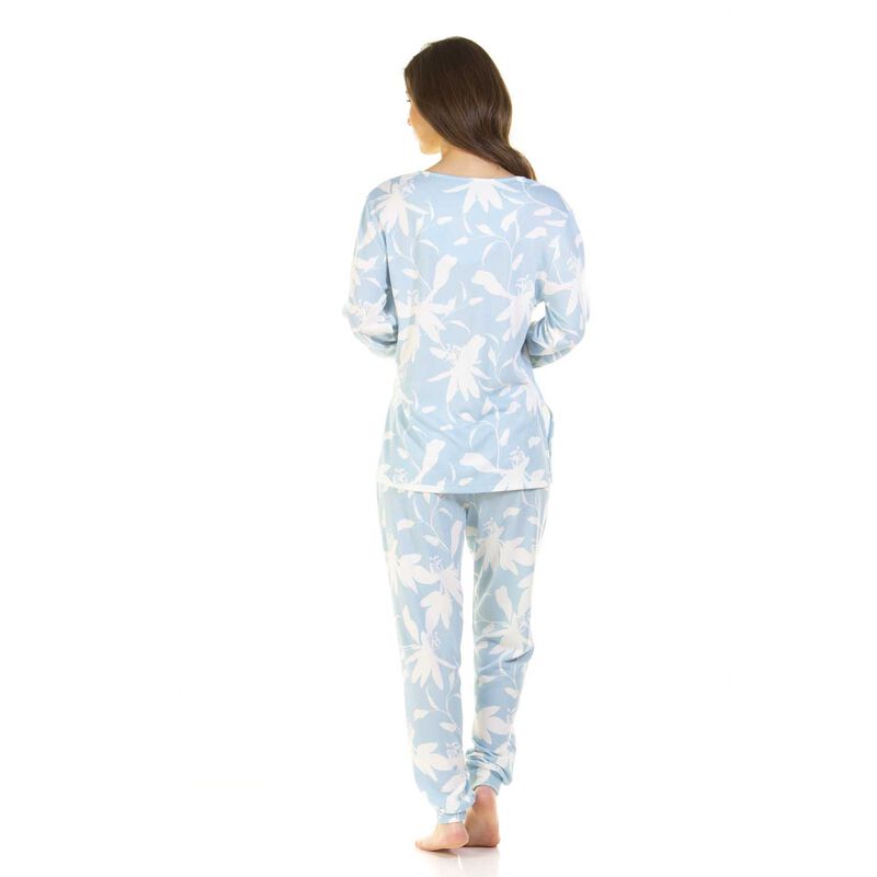 La Marquise Floral Deluxe Long Sleeve V-Neck Pyjama image number 1