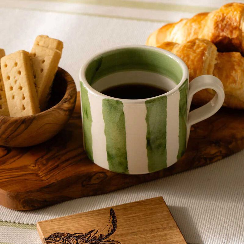 Selbrae House Large Ceramic Mug - Green Stripe image number 1