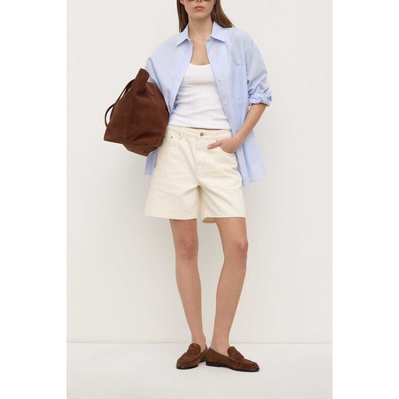 Assembly Label Mid Rise Vintage Denim Short Ecru image number 3