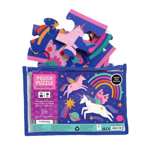 Mudpuppy Unicorn Magic 12 Piece Pouch Puzzle