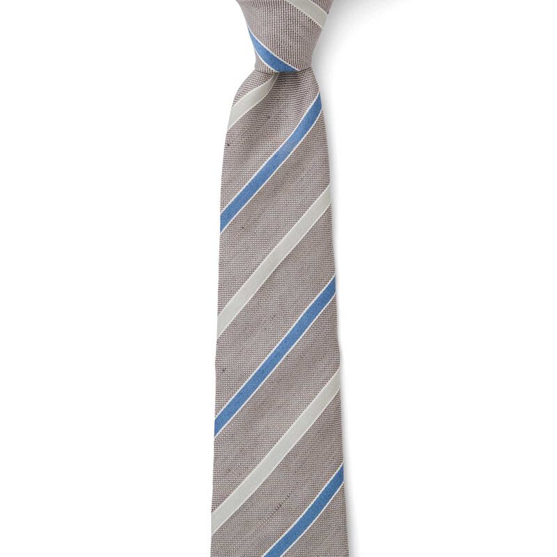 Cambridge Linen Stripe 7.5Cmtie image number 0