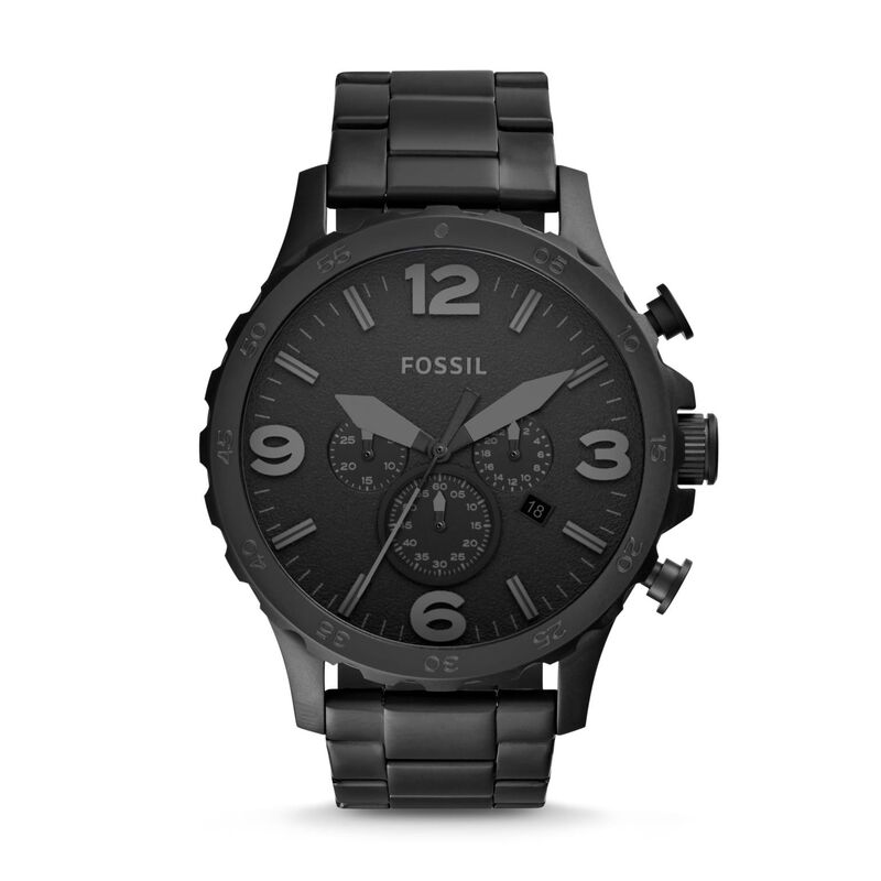 Fossil Nate Black Chronograph Watch JR1401 image number 0