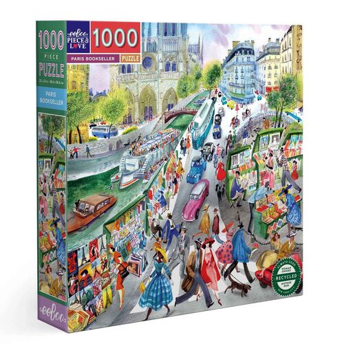 eeBoo Paris Bookseller 1000 Piece Puzzle