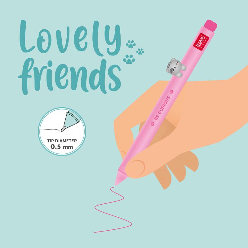 Legami Lovely Friends Gel Pen - Kitty image number 2