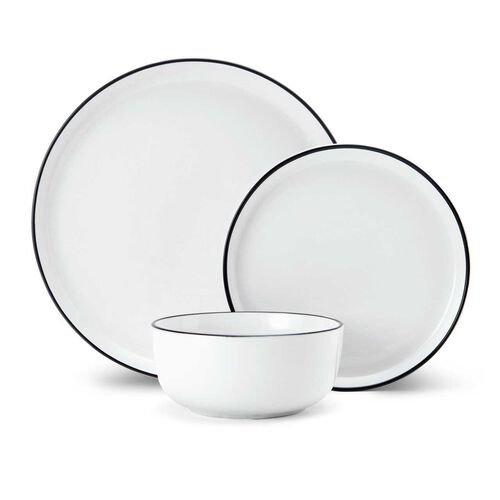 Mikasa Limestone Porcelain 12Pc Dinner Set - White