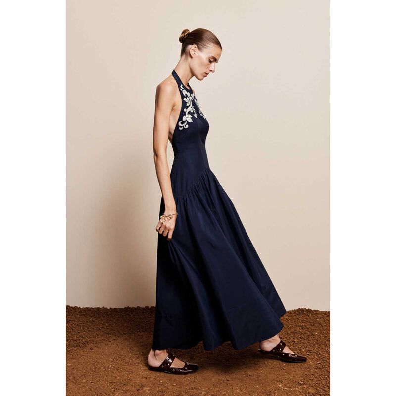 AL&Eacute;MAIS Dillon Applique Halter Gown image number 3