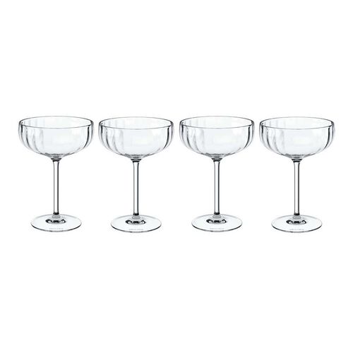 Villeroy & Boch Rose Garden Sparkling Wine/Champagne Coupe Set, 4Pcs