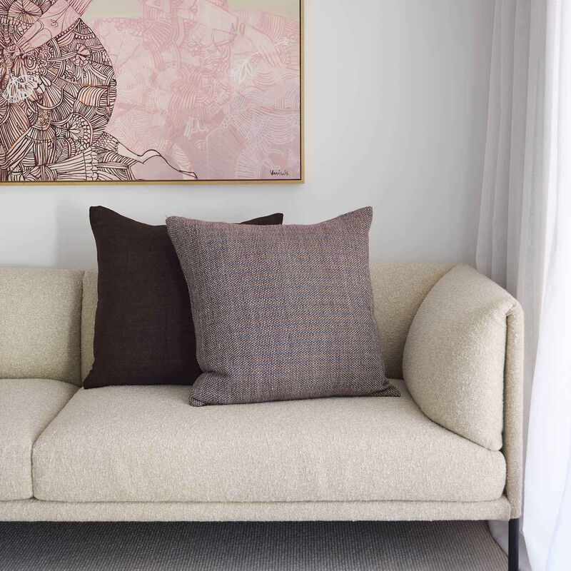 Città Misto Cushion Cover Navy/Persimmon 60x60cm image number 1