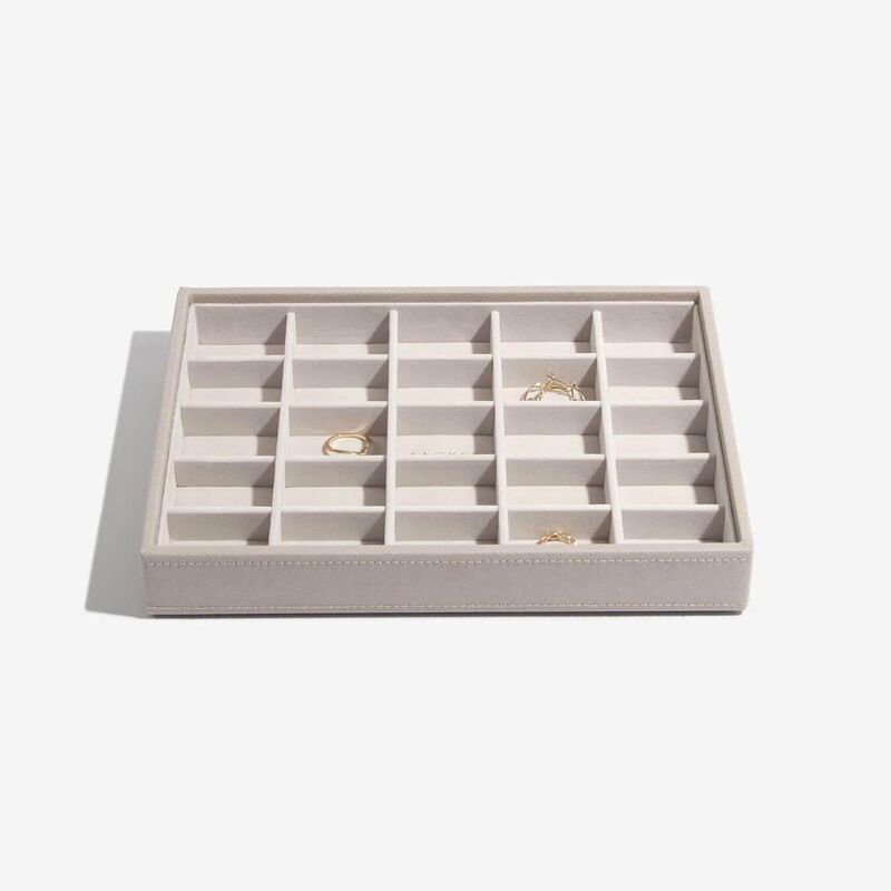 Stackers Classic 25 Compartment Small Trinket Layer Taupe image number 1