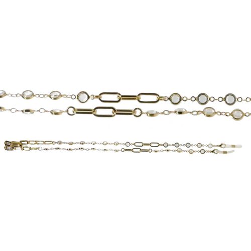 On The Nose Gold Large Link Chain with Crystals