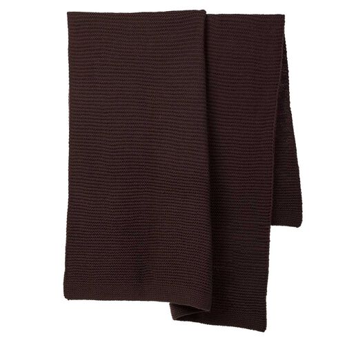Citt&agrave; Wool Purl Knit Throw Cocoa 140x180cm