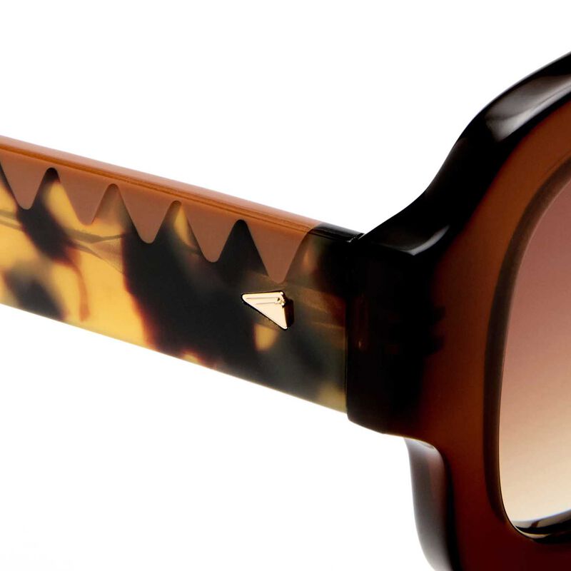 Karen Walker Moonside Caramel Zigzag Sunglasses image number 2