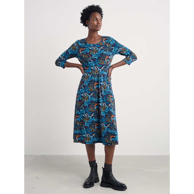 Seasalt Cornwall April Dress Floating Fronds Maritime image number 3
