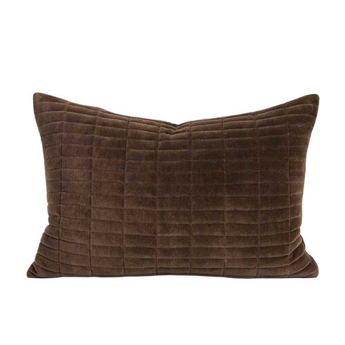 Baya Turner Cushion With Feather Inner 40x60cm - Chocolate