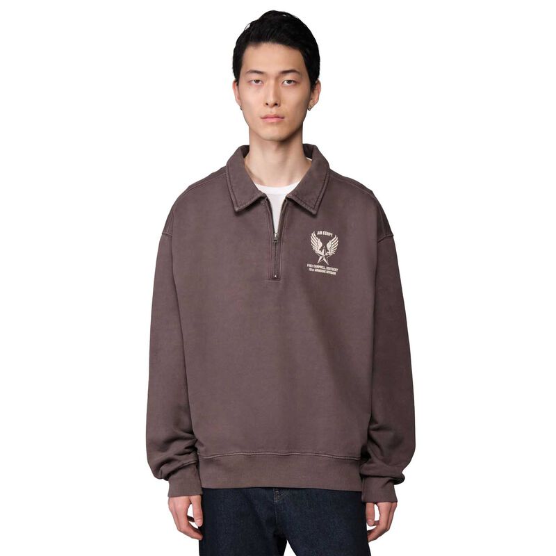 Alpha Industries Essential 1/4 Zip Relaxed Fit Sweatshirt (Aircorp) image number 0