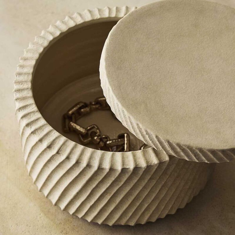 West Elm Asher Ceramic Decorative Box image number 1