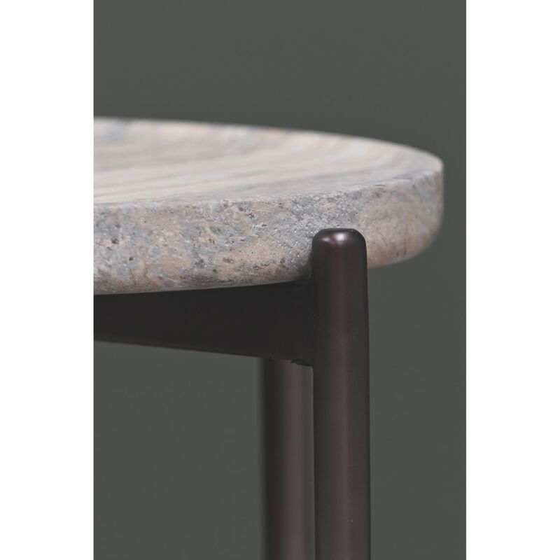 Vista Athen Low Side Table - Travertine Finish image number 2