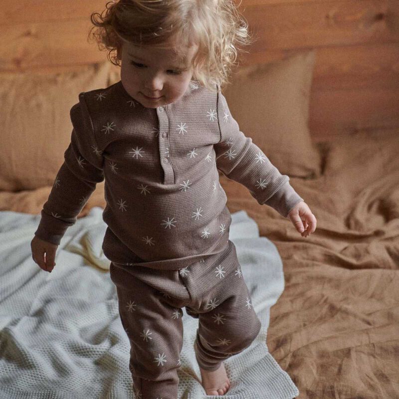 Nature Baby Long Sleeve Waffle Pyjama 2 Piece Set 1-2Y image number 2