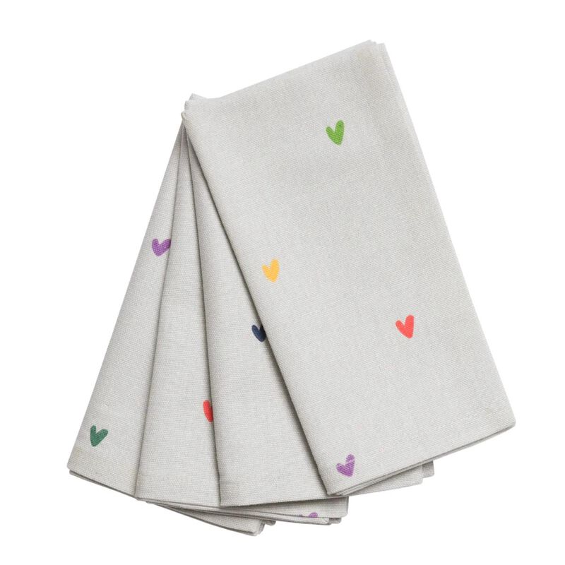 Sophie Allport Napkins Set Of 4 Hearts Multicoloured image number 0