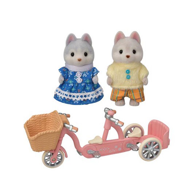 Sylvanian Families Tandem Cycling Set - Husky image number 1