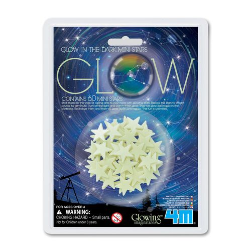 4M Glow In The Dark Mini Stars 60 Pack