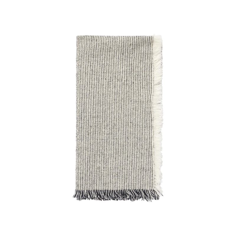 Broste Napkin Elouise - Off White/Black image number 0